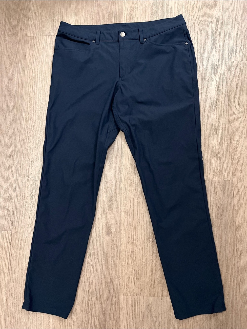 lululemon athletica ABC Men's Navy Slim Stretch Chinos Classic Fit 34W